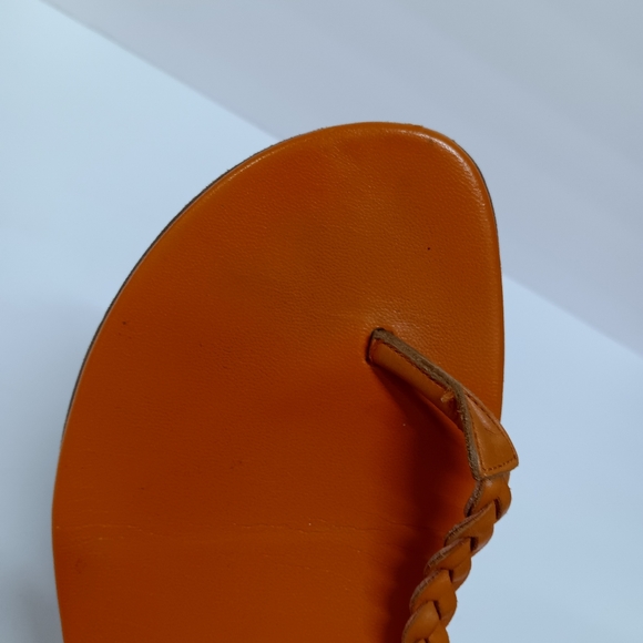** SINGLE LEFT SHOE ** Brighton Cassidy Leather Sandal Thong Orange - Picture 9 of 12